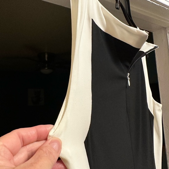 NWOT LAUREN RALPH LAUREN SLEEVELESS MIDI DRESS. TWO TONE. - Picture 4 of 9